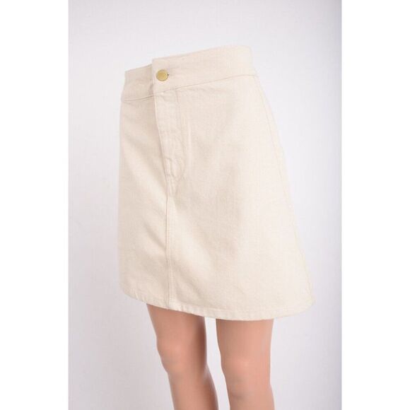 Triarchy Womens Ms.Triarchy Off White Short Denim Skirt XS EU 25 3009-201 New - Picture 3 of 8